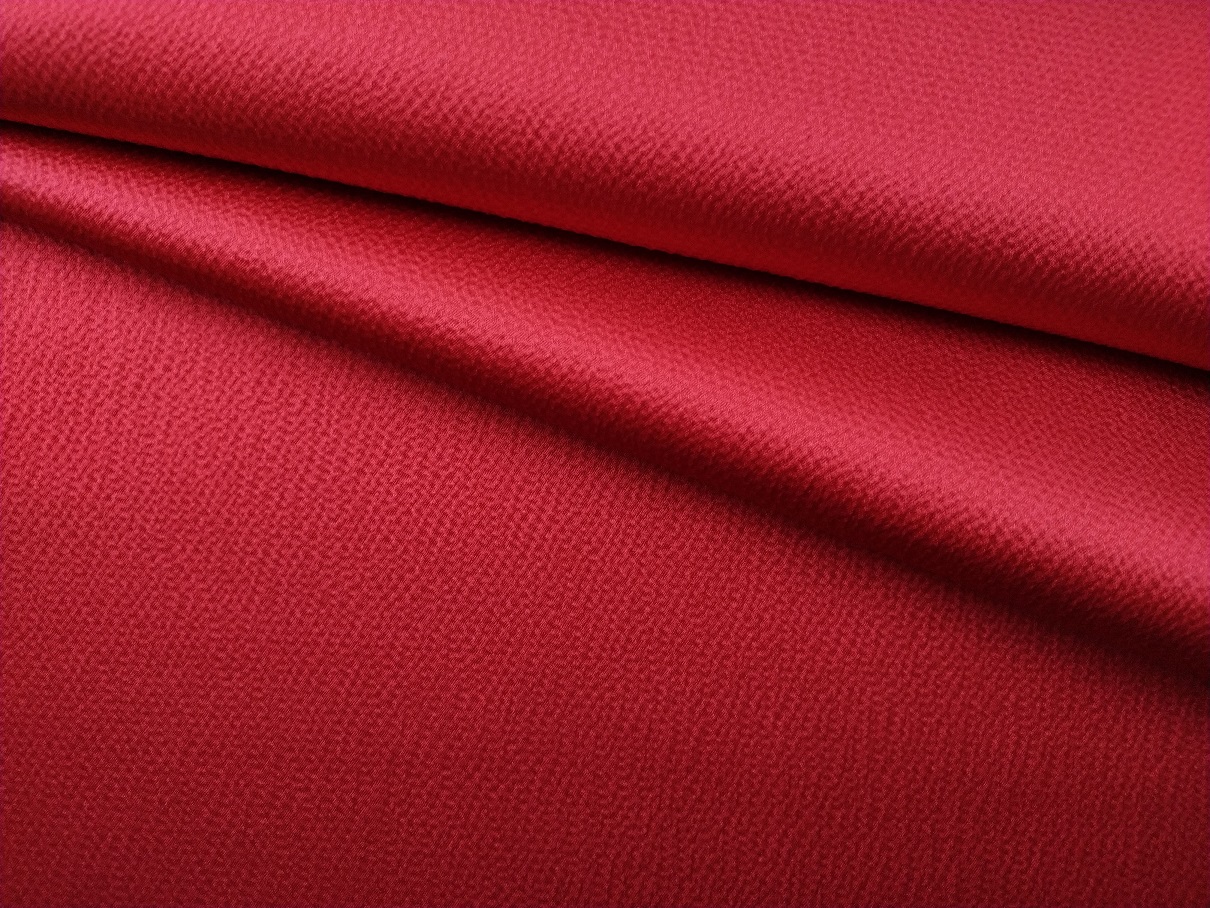 Ткань Шелк однотонный алый красный 1
