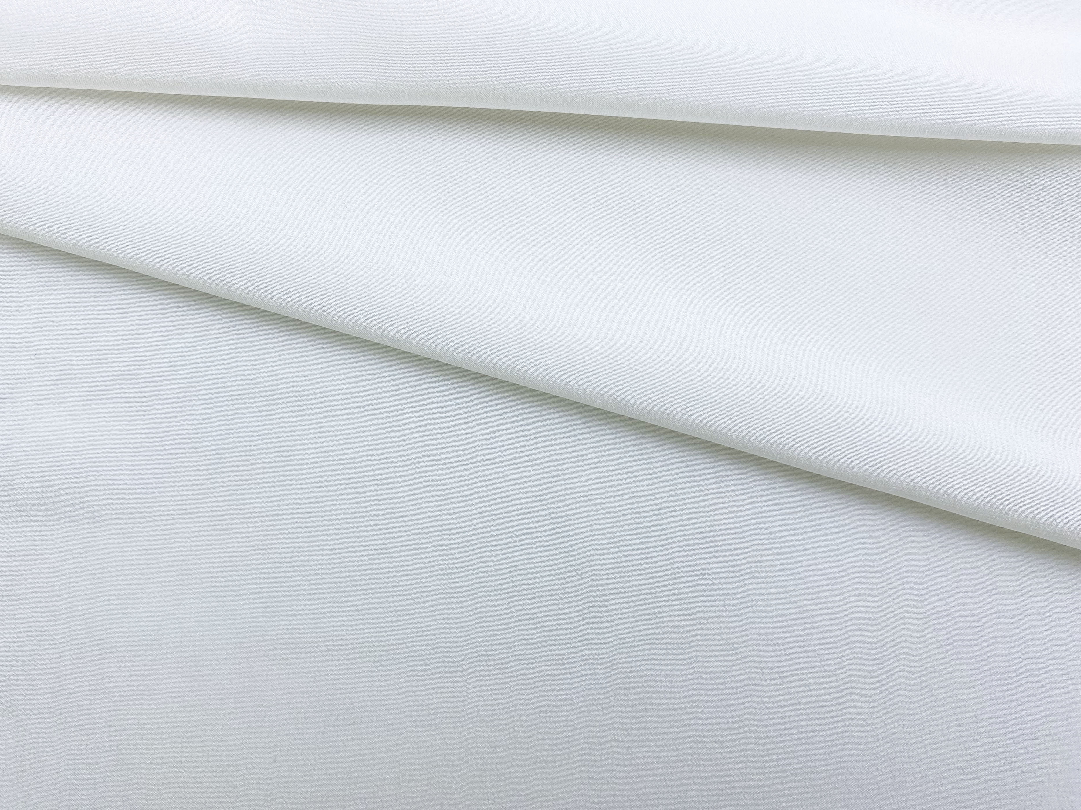 Ткань Крепдешин  молочного цвета однотонная 46490 1